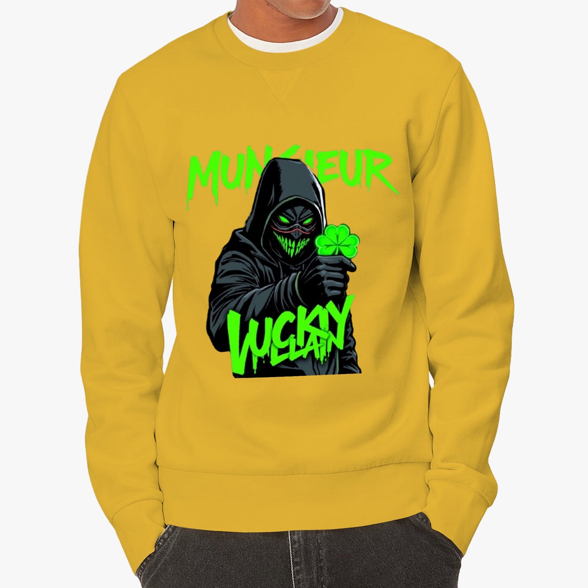 St. Patrick's Day Collection Munsieur Unisex Clover Gang 🍀 Crewneck Hoodie Sweater