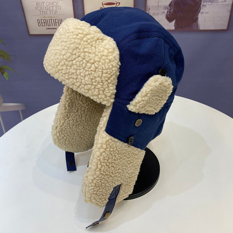 Outdoor Riding Warm Tank Skiing Cold  Anti-chill Protection Plush Cotton Thunderbolt Hat
