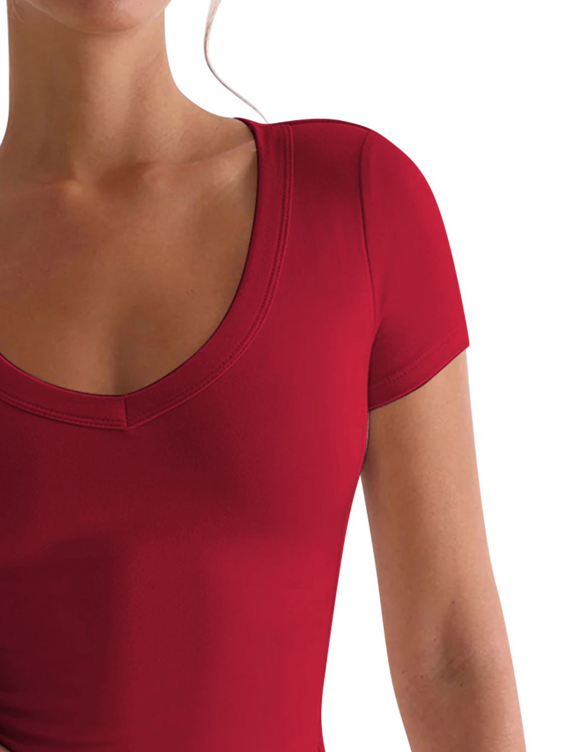 Women's Scoop Collar Fitted T-Shirt