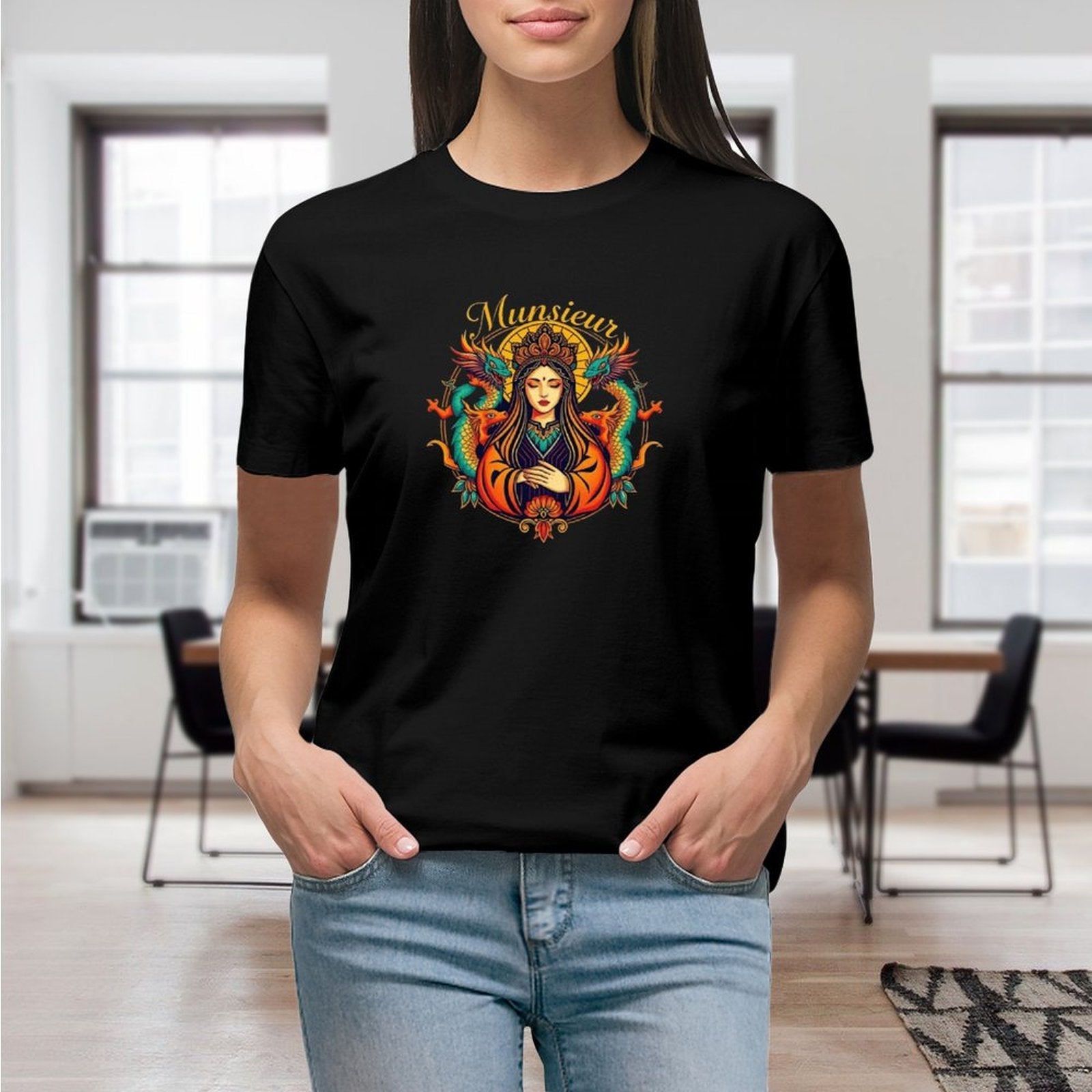MUNSIEUR Premium Fit Timeless Luxury T-Shirt for Women