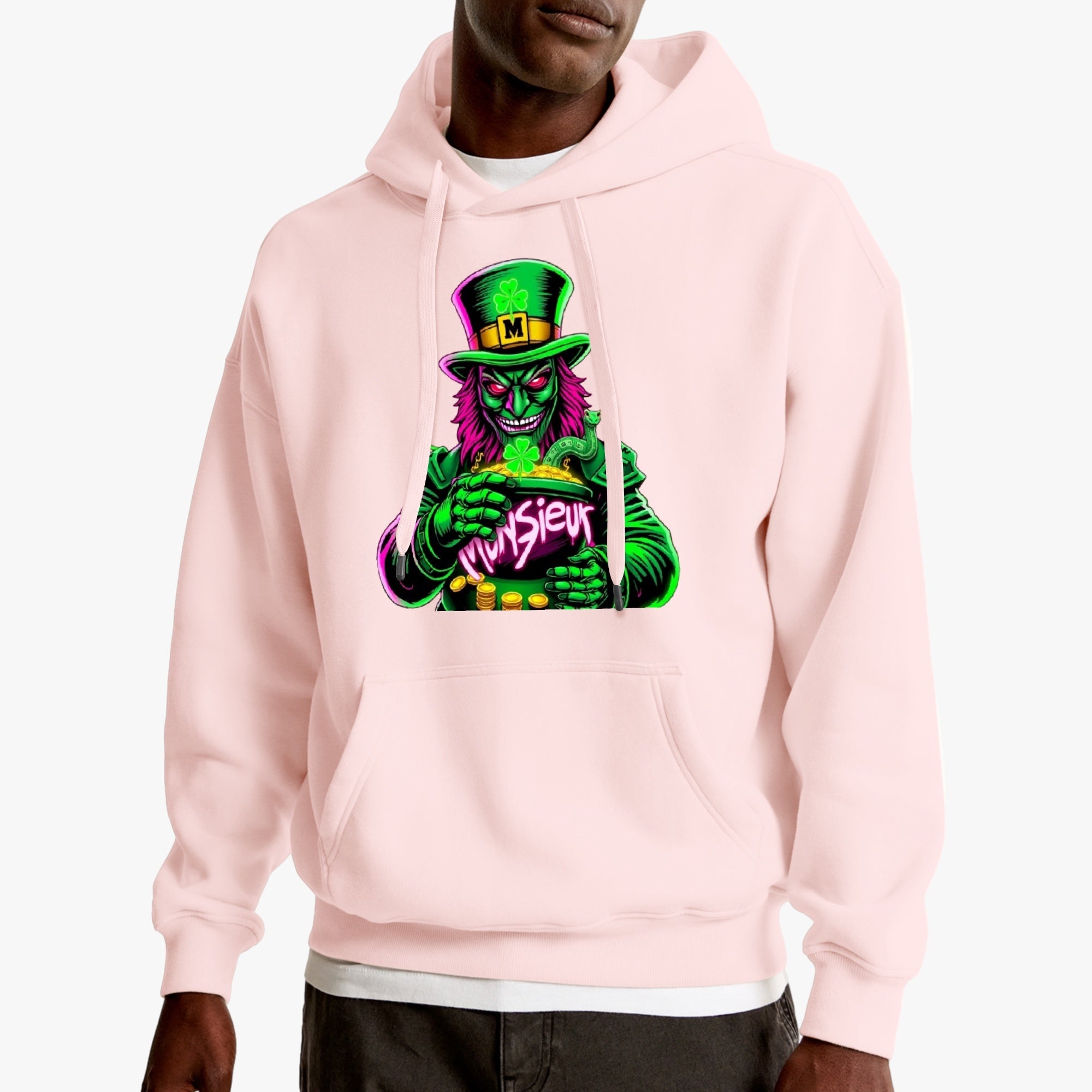 St. Patrick's Day Collection Munsieur Leprechaun Mafia Unisex Premium Pullover Hoodie Sweater