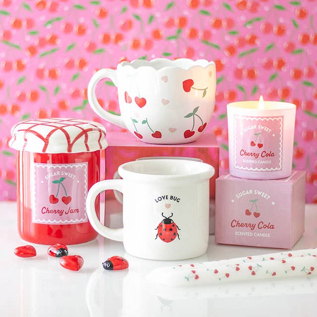 Cherry Jam Jar Tealight Wax Warmer
