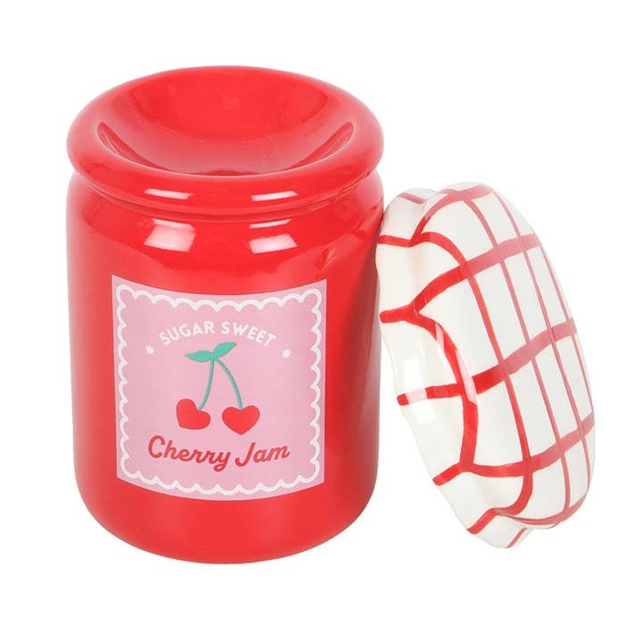 Cherry Jam Jar Tealight Wax Warmer