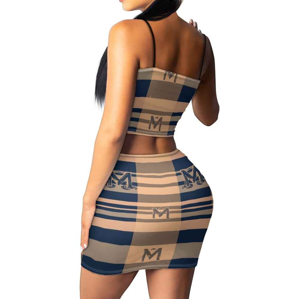 Women's Matching Skirt Set - Two Piece Dress Outfit for Office
