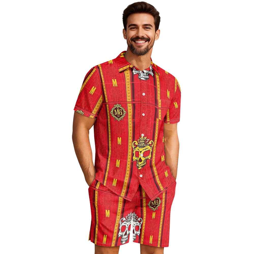 Men's Lounge Set - Two Piece Casual Shorts Outfit for Relaxation
