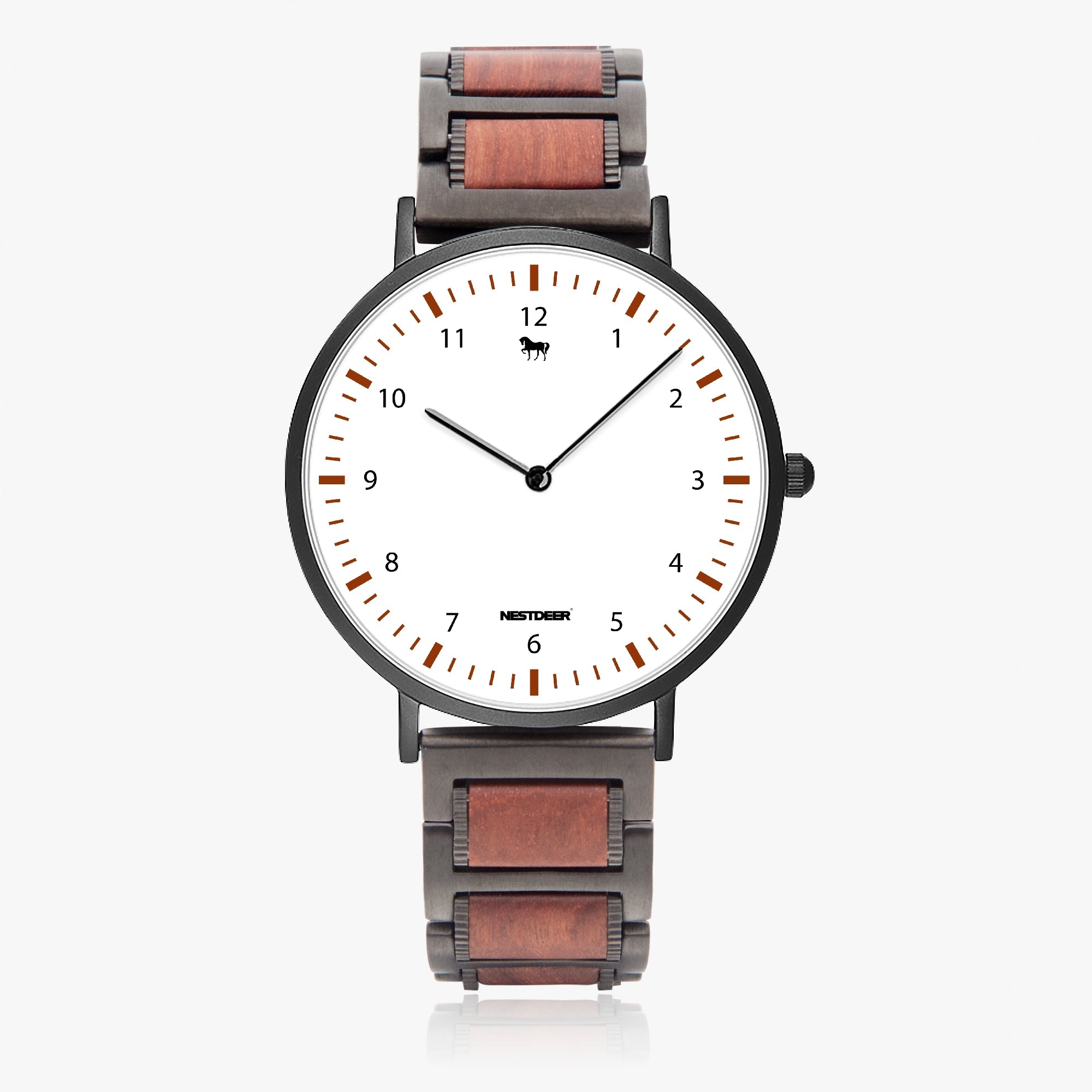 738. New wooden Strap Quartz Watch