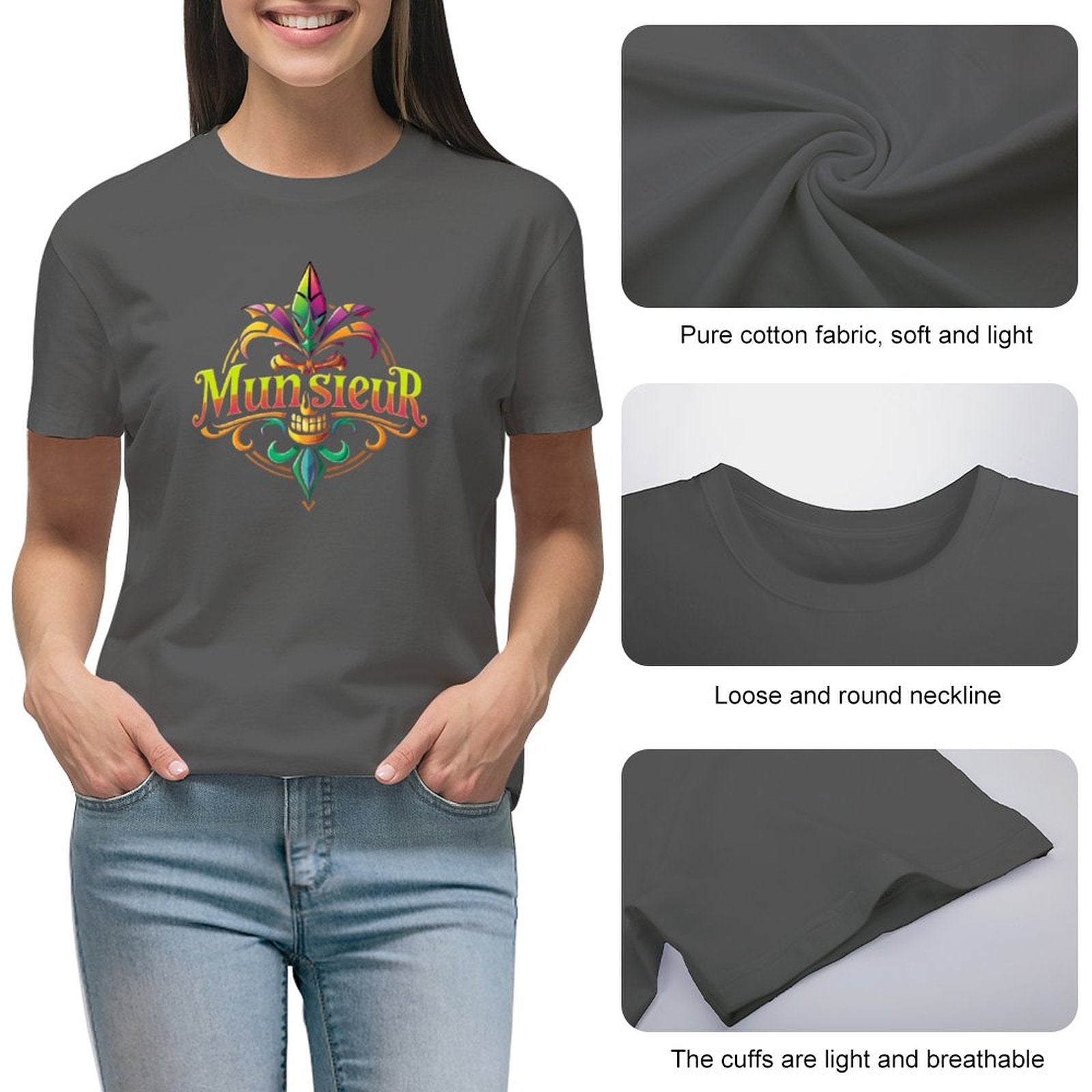 Munsieur Women's Stay Fashionable and Comfortable with Munsieur Premium Women's T-Shirts