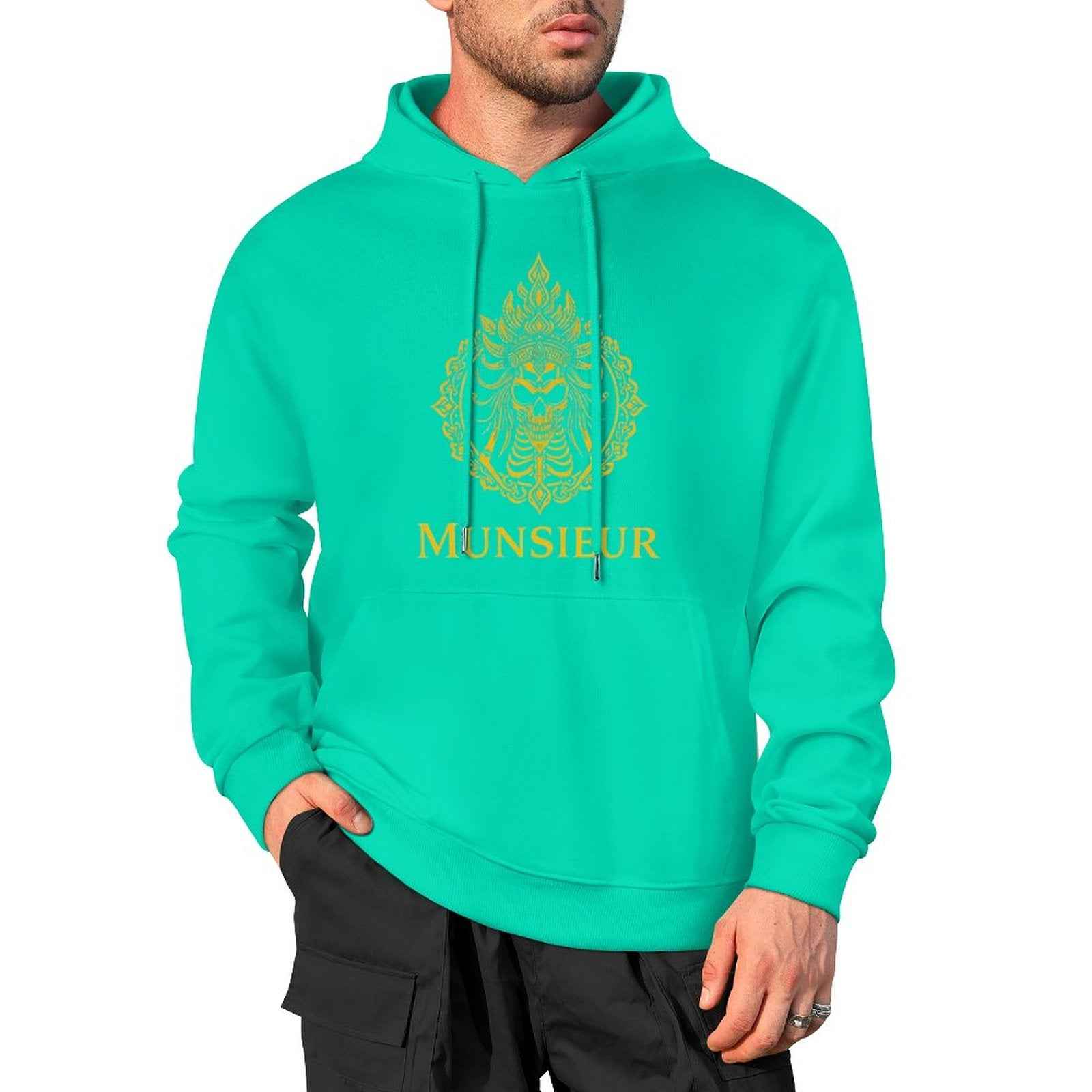 Phantom Threads Hoodie - Intricate Skull Embroidery Gothic Streetwear