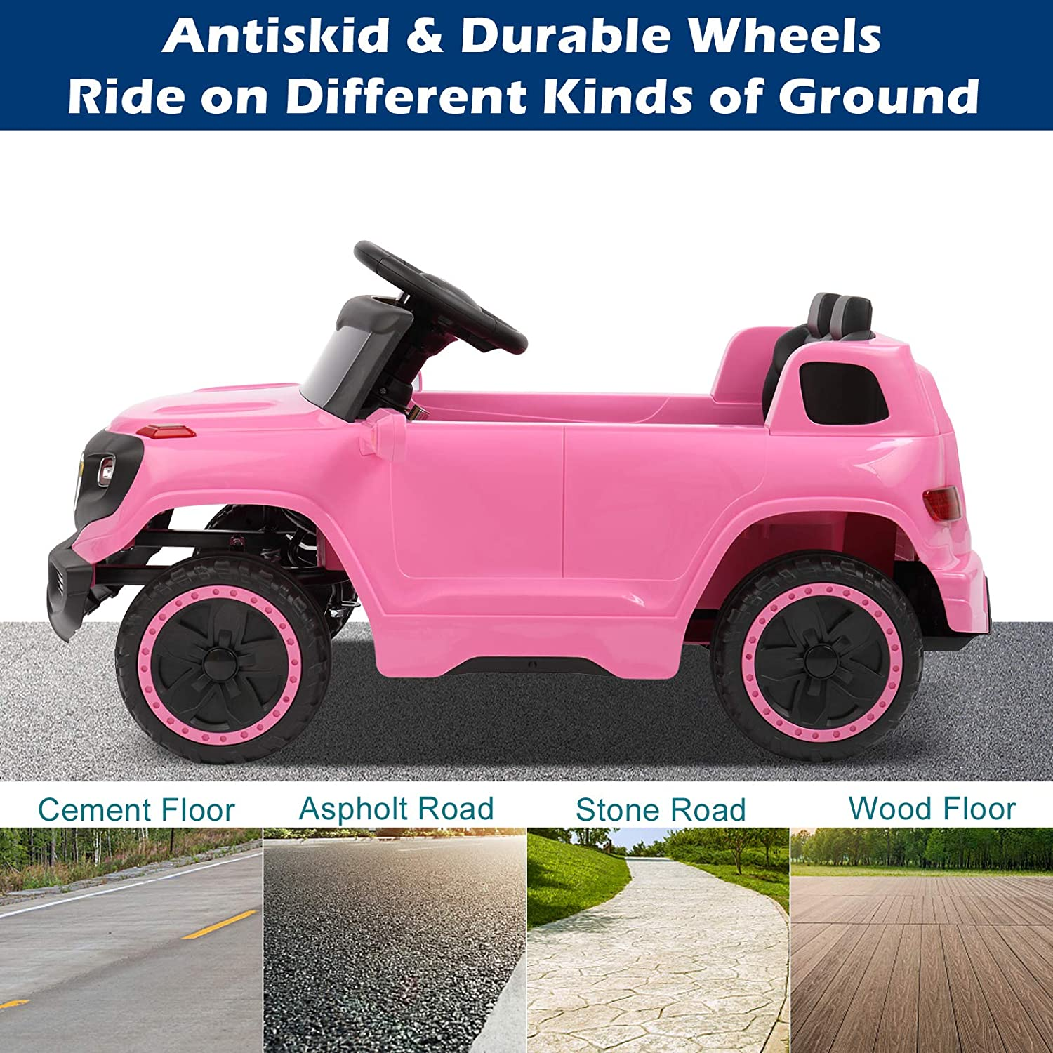 6V Battery-Powered Electric Ride-On Truck for Kids with Remote Control