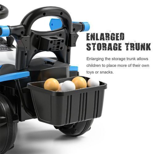6V Battery-Powered Kids Excavator Tractor with LED Headlight, Helmet, and Rear Box