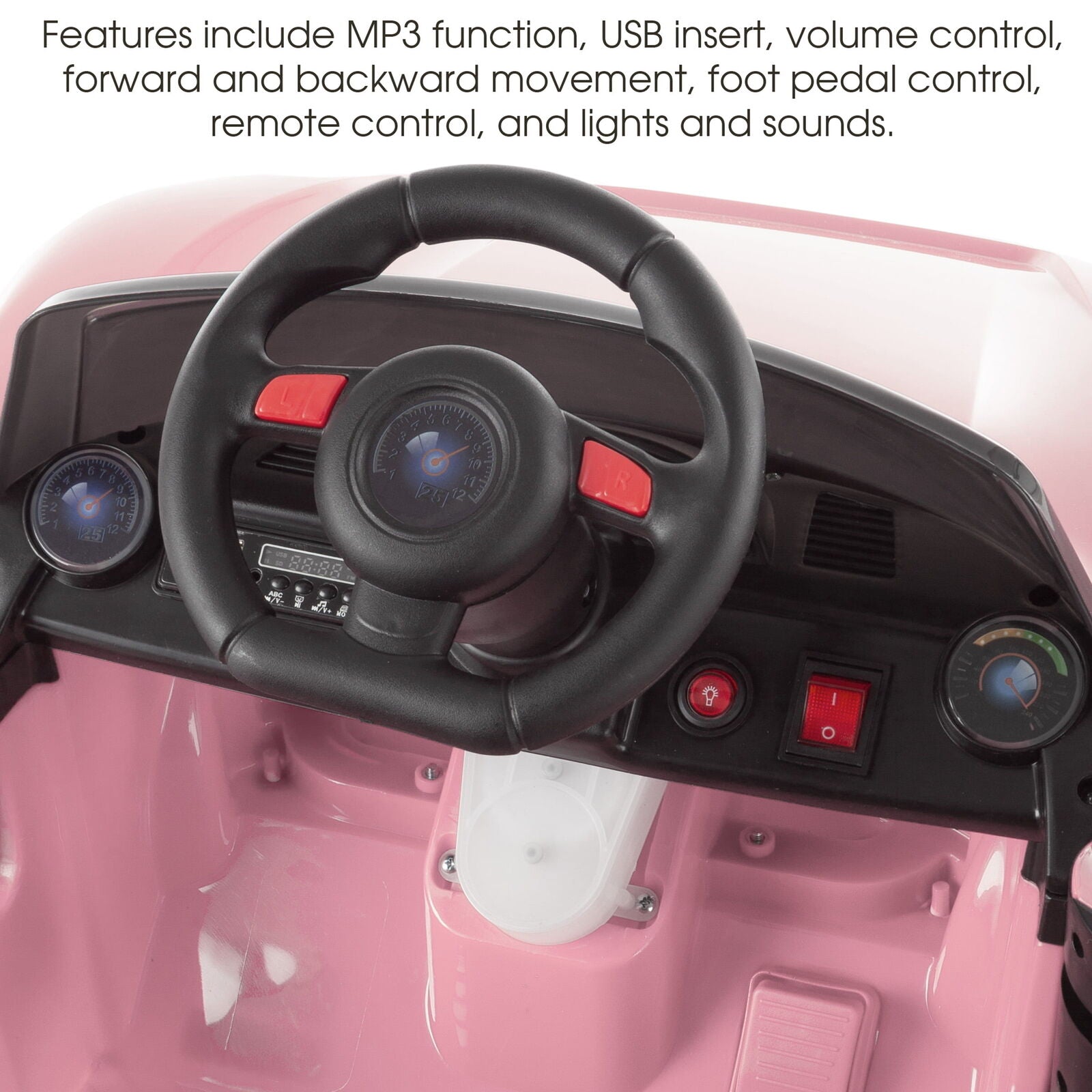 6V Electric Remote Control Sports Car Toy with Rechargeable Battery