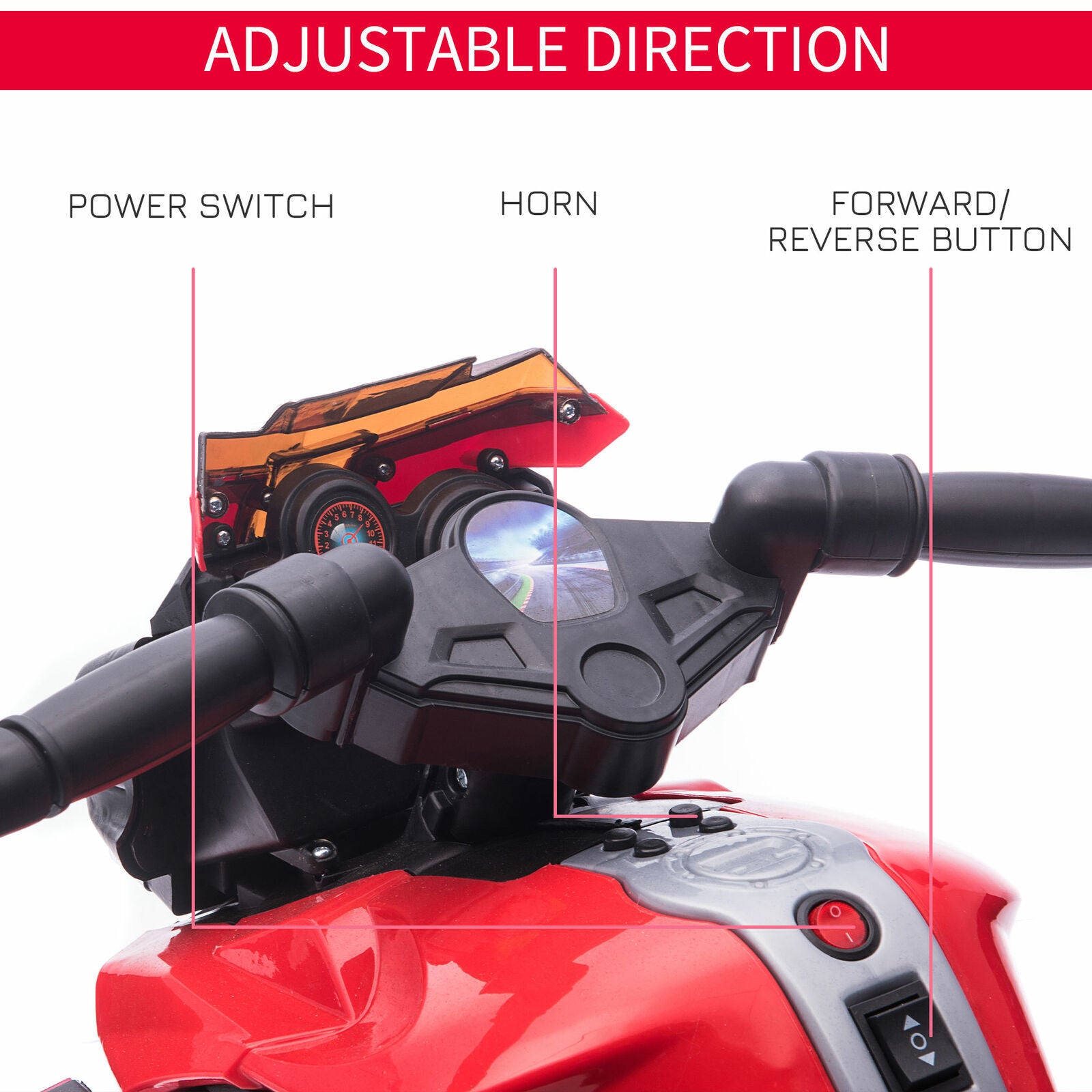 6V Kids Electric Motorcycle Ride-On Car with Training Wheels - Battery Powered Toy
