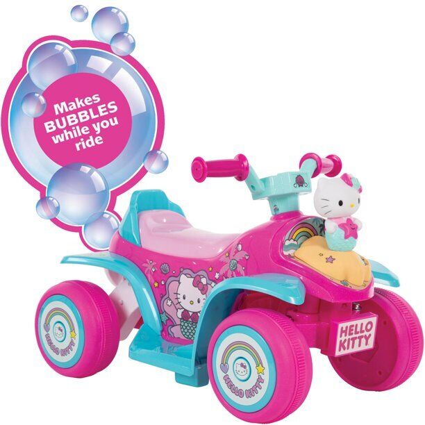 6V Pink Electric Quad Bike with Bubble Tank for Girls