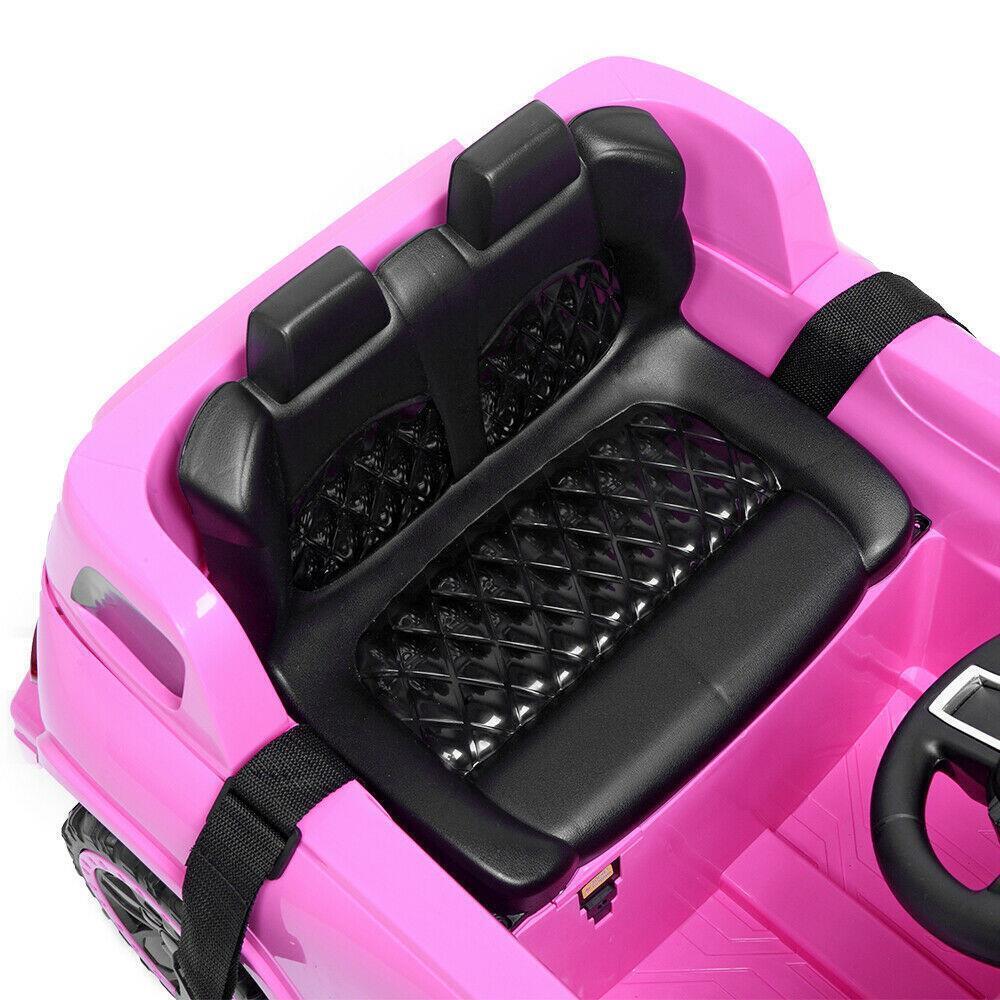 6V Pink Electric Ride-On Car Truck for Kids with Remote Control and LED Lights