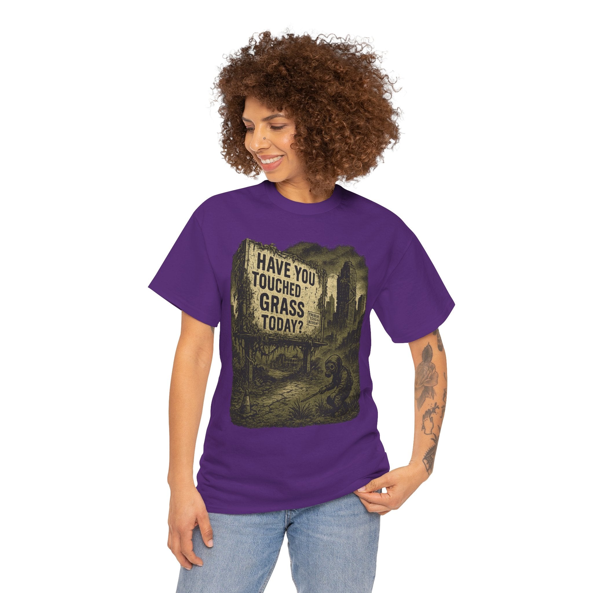 Post-Apocalyptic "Have You Touched Grass Today?" Shirt – Trash Cult Supply Co.