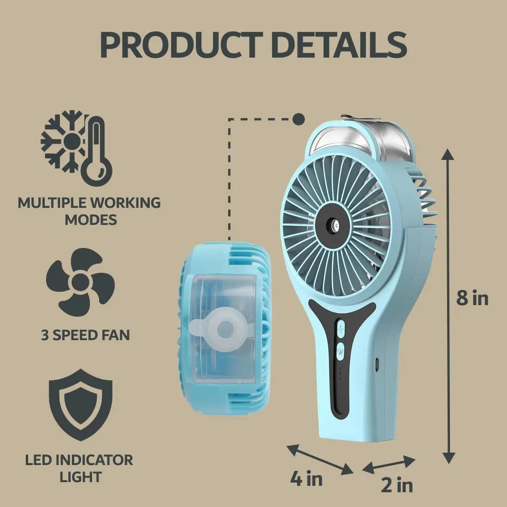 Sunneday Misting Fan, Multiple Colors Available
