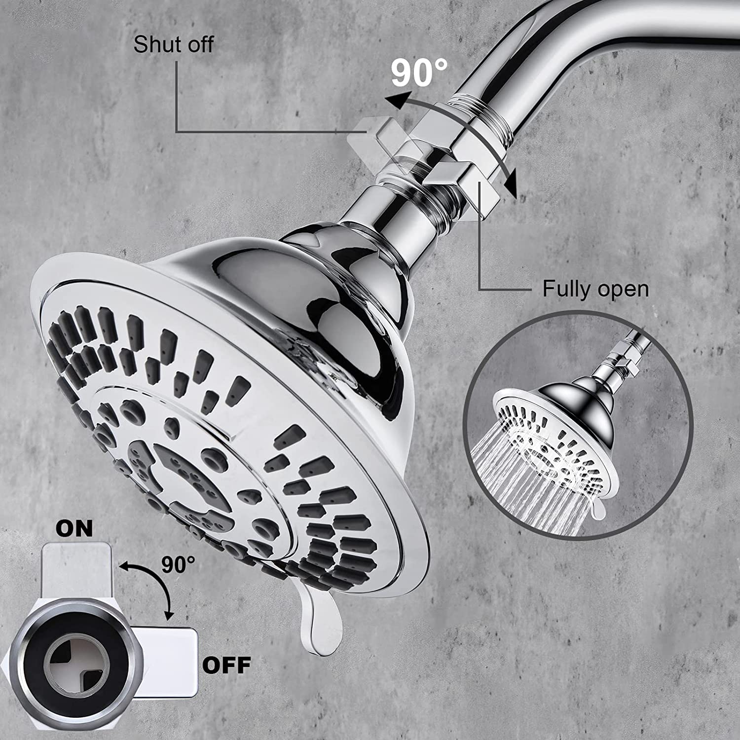 Brass Shower Flow Control Valve with G1/2 Connections