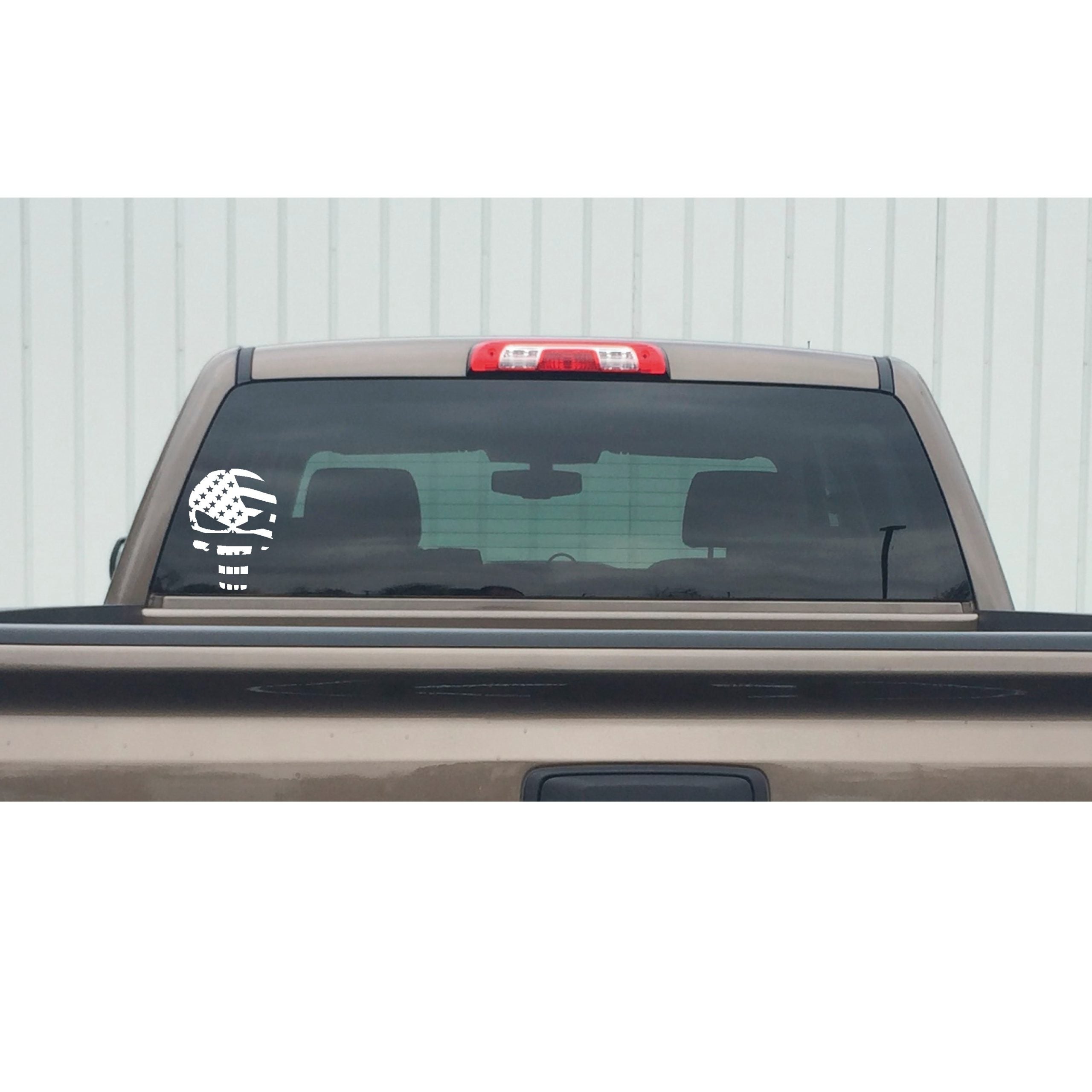 Punisher Decal - Patriotic  Skull Flag USA Vinyl Sticker for Cars & Windows – 7112
