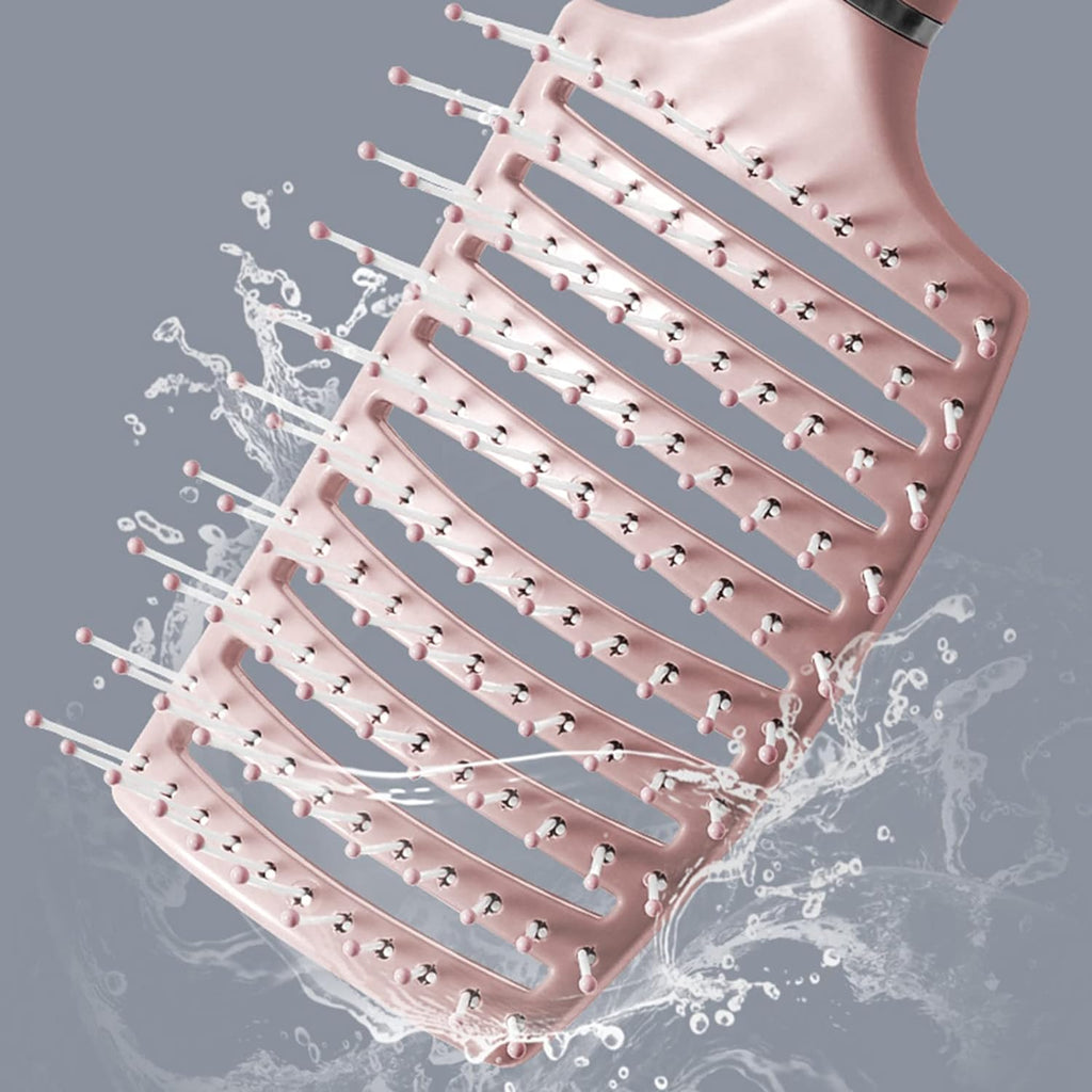 Curved Vented Hair Brush for Effortless Detangling