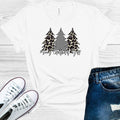 Merry Christmas Y'all Leopard Plaid Trees Graphic Tee