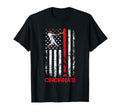 Cincinnati Baseball American Us Flag T-Shirt - Minimalist Print Men Women