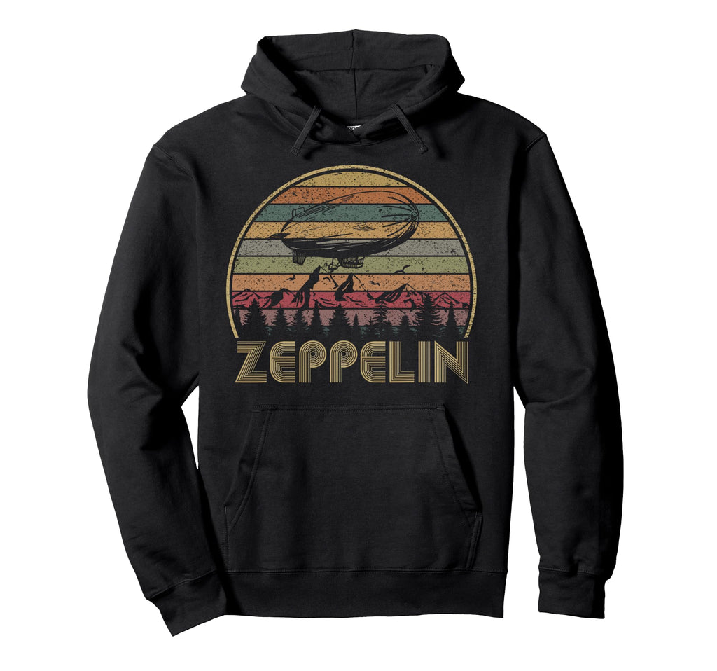 Zeppelin 70S 80S Dirigible Airship Hoodie - Novelty Apparel Men Women