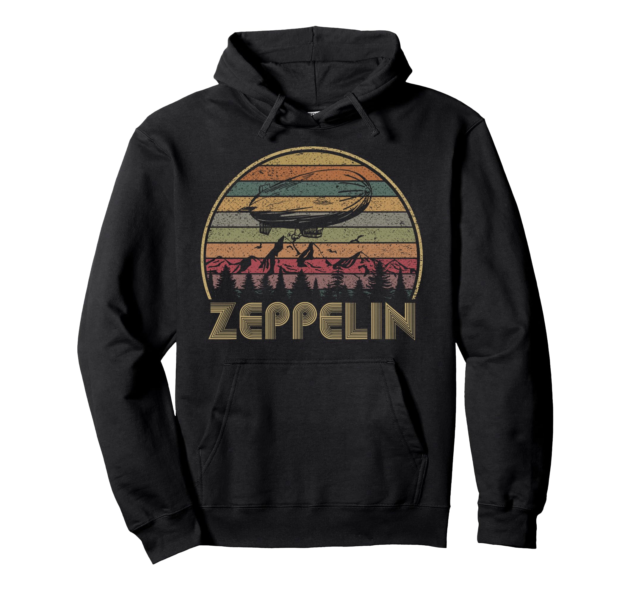 Zeppelin 70S 80S Dirigible Airship Hoodie - Novelty Apparel Men Women