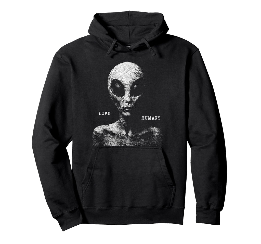 Alien Ufo Extraterrestrial 90S Hoodie - Minimalist Print for Adults