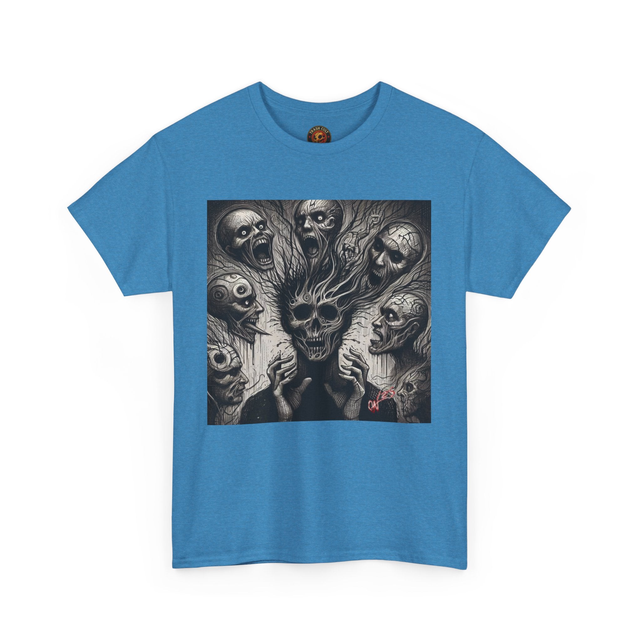 Xian Allen x Trash Cult Shirt – “Voices in the Void” | Horror Skull Scream T-Shirt