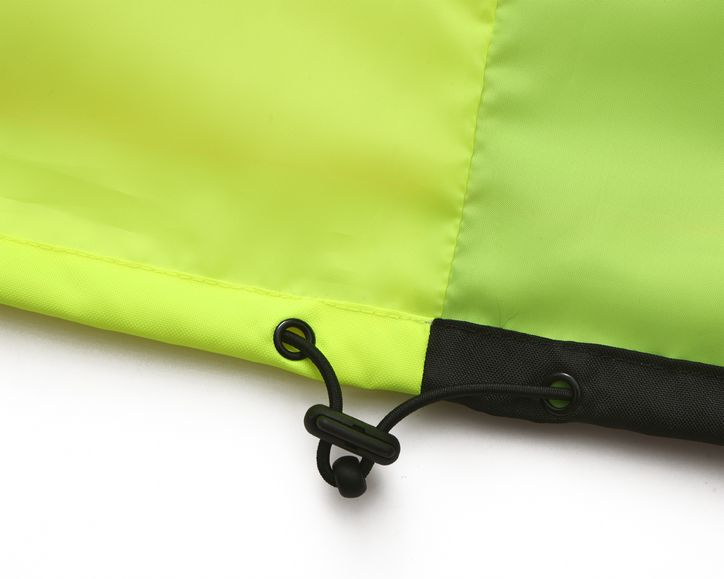 Kiwi High Visibility 3-in-1 Hooded & Fleece Lined ANSI/ISEA 107-2020, Type R, Class 3 Two Tone, Contrast Trimmed Water Resistant Neon Safety Jacket [R71500]