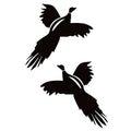 Two Pheasants Flying Window Decal- Two Pheasants Flying Window Sticker - 7190