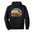 Puerto Rico Sunset Palm Tree Hoodie - Custom Art Print Men Women