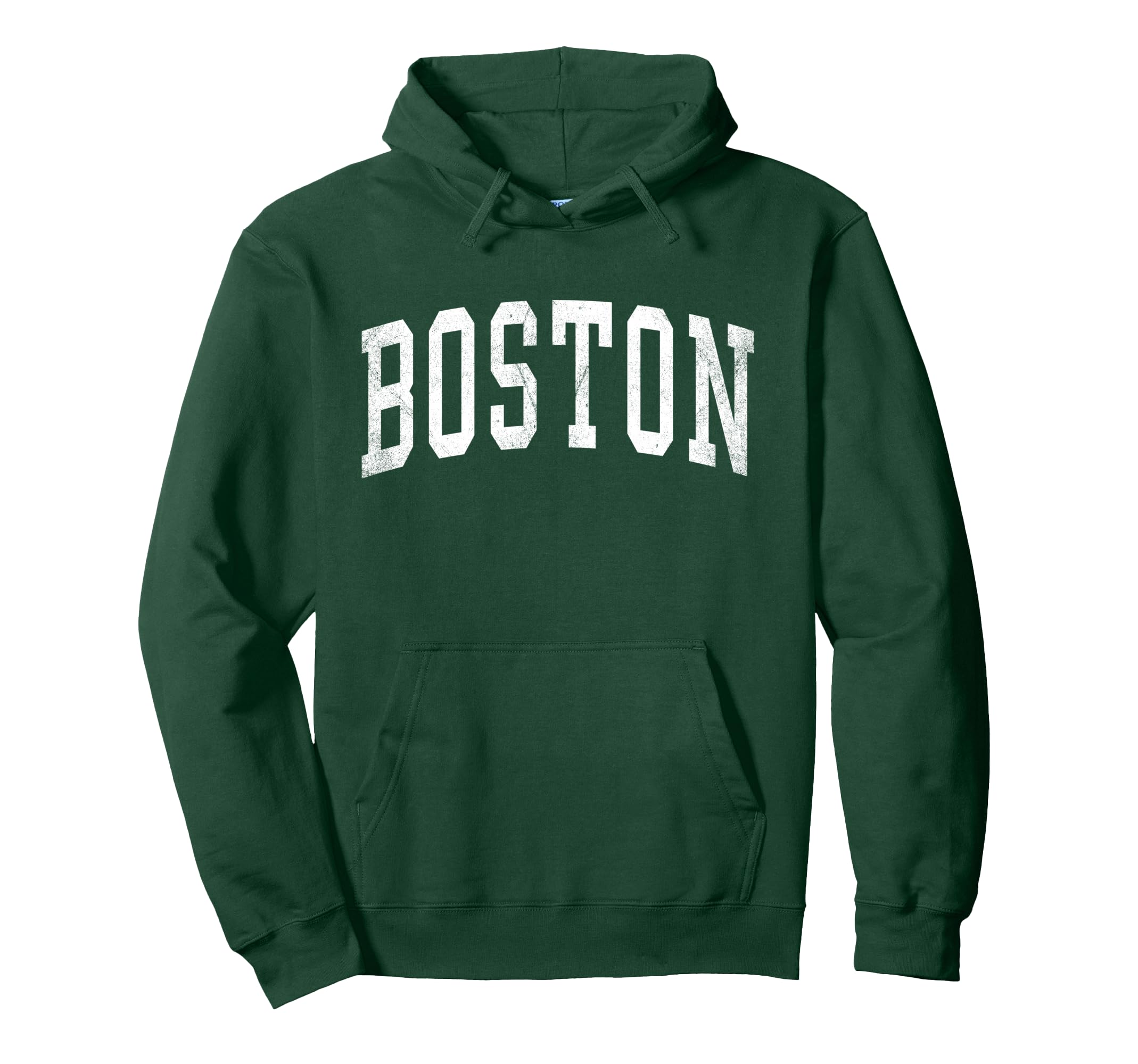 Boston Distressed Text Boston Hoodie - Novelty Apparel Men Women