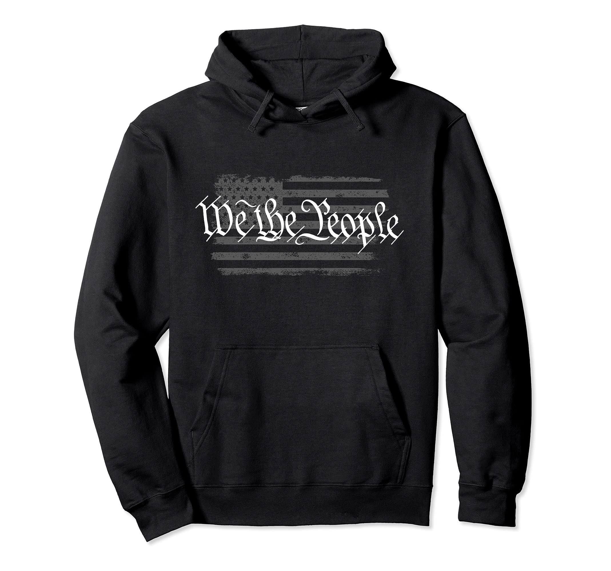 We People Distressed American Flag Hoodie - Trendy Graphic Unisex