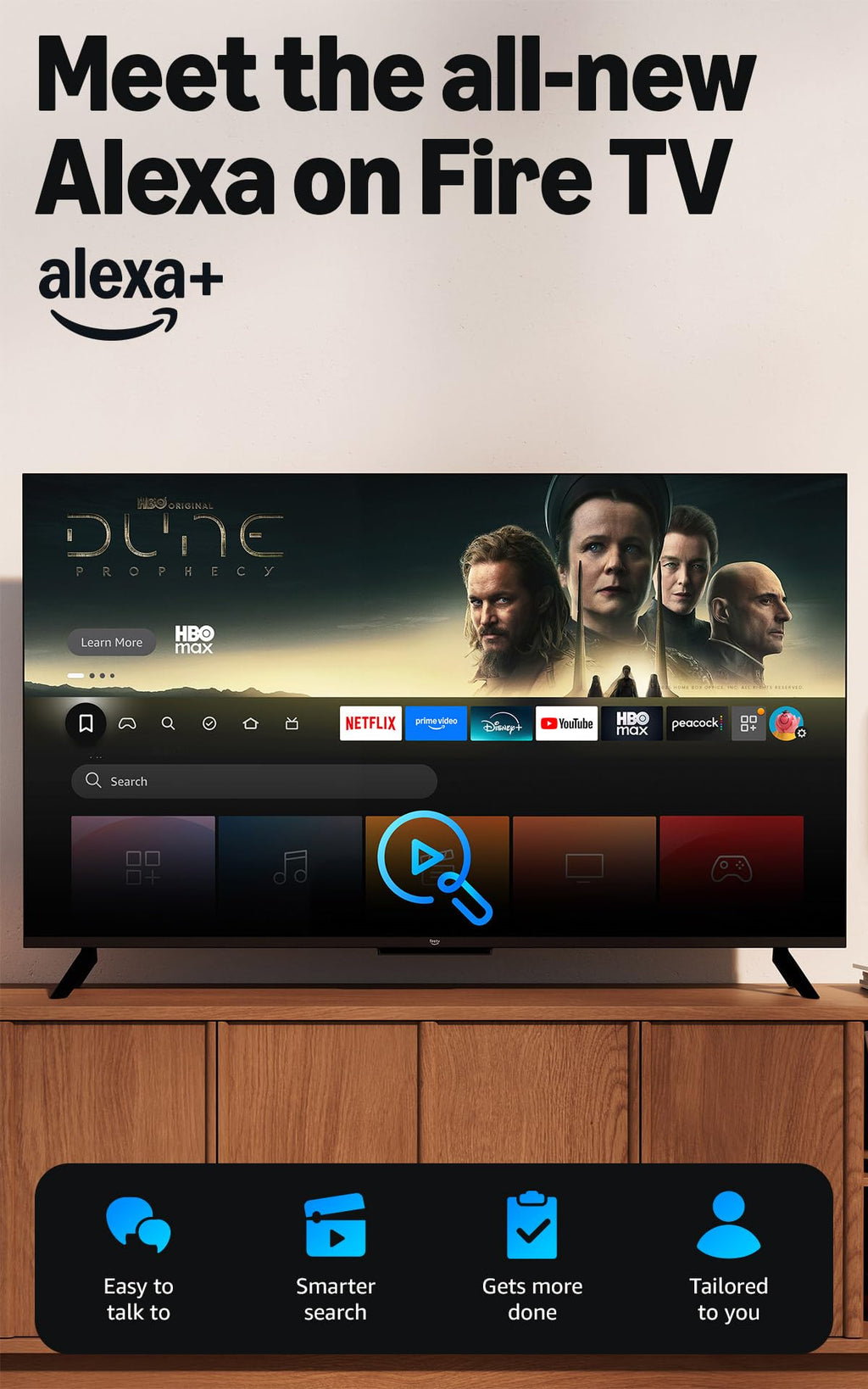 Amazon Fire TV 50" 4-Series (newest model), 4K Ultra HD smart TV with Alexa Remote, HDR10+, fast processor, Dolby Audio, Ambient Experience, free and live TV