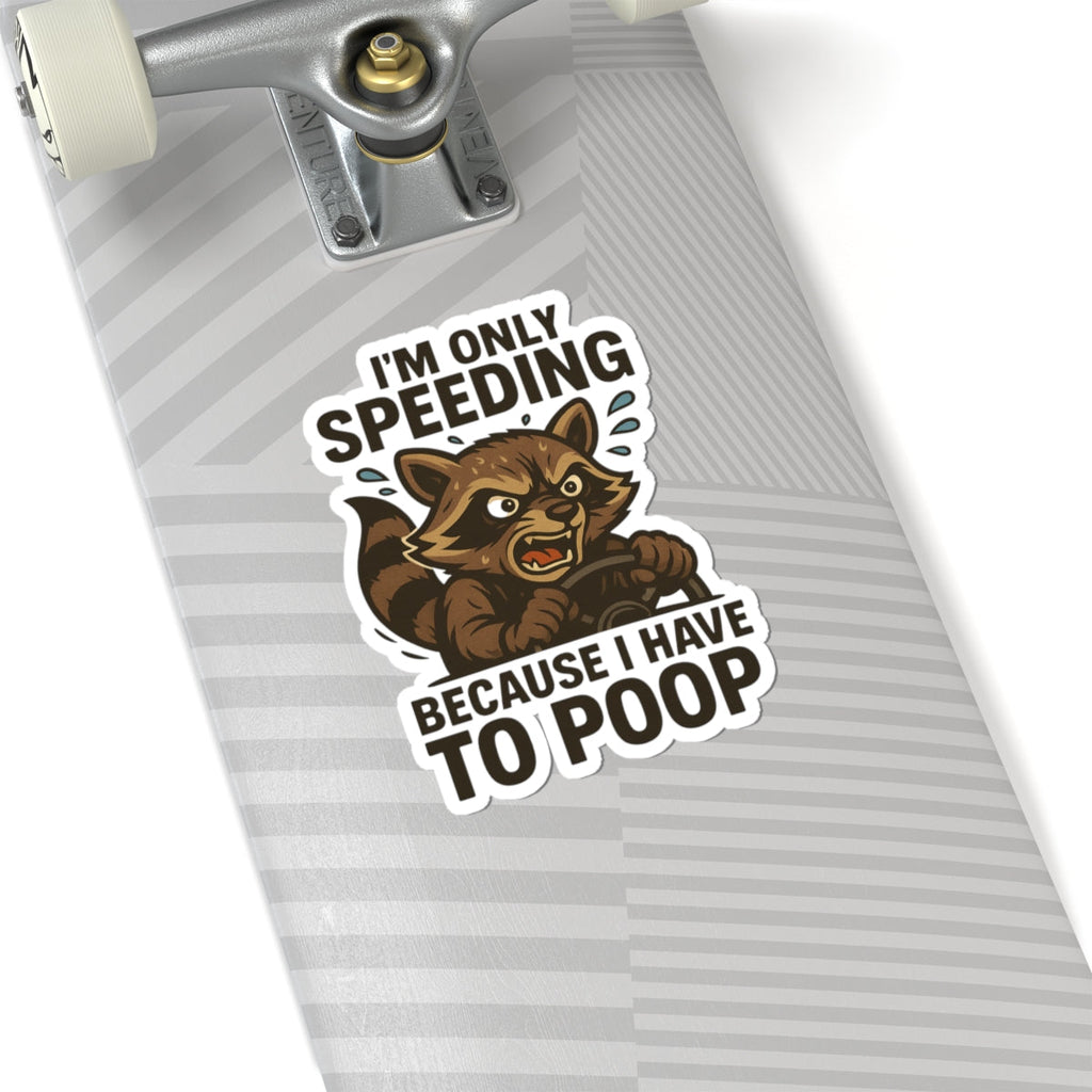 Funny Raccoon Kiss-Cut Stickers, Humor Stickers, Laptop Decor, Gifts for Friends, Car Stickers, Quirky Wall Art