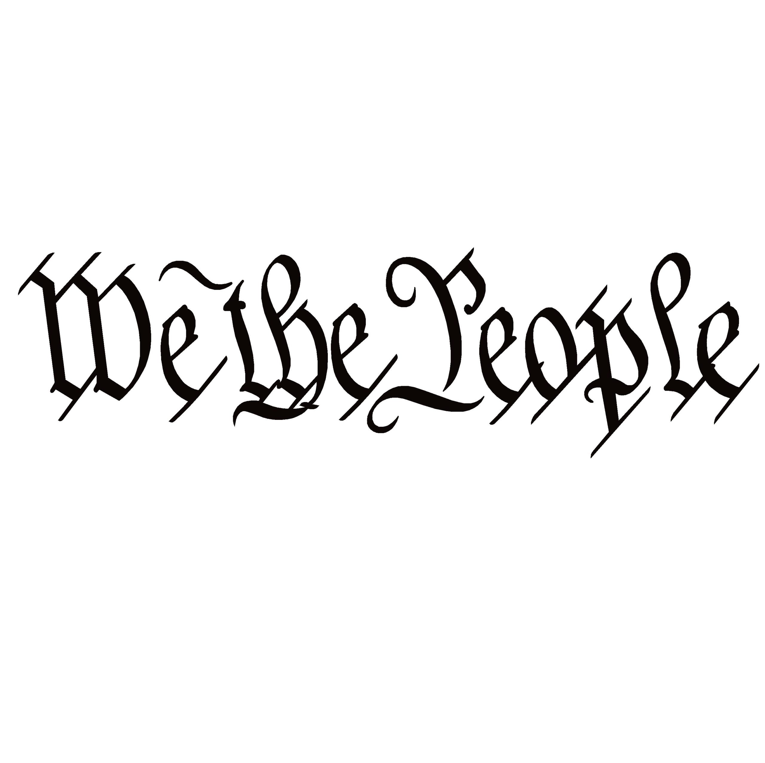 We The People Window Decal - We The People Constitution Logo Sticker - 7208