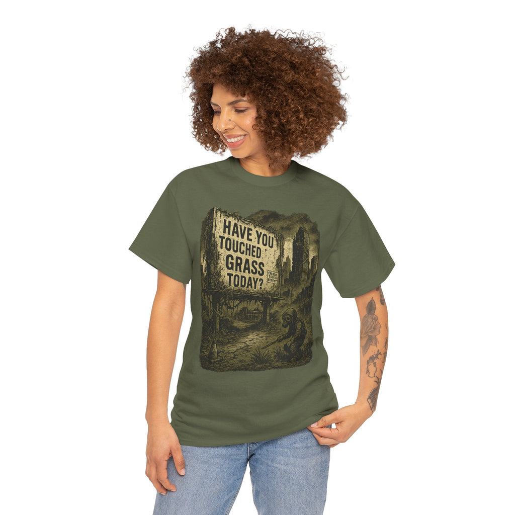 Post-Apocalyptic "Have You Touched Grass Today?" Shirt – Trash Cult Supply Co.