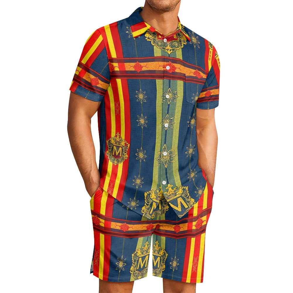 Men's Matching Shorts Set - Two Piece Casual Summer Outfit