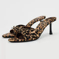 Bow Leopard Kitten Heels