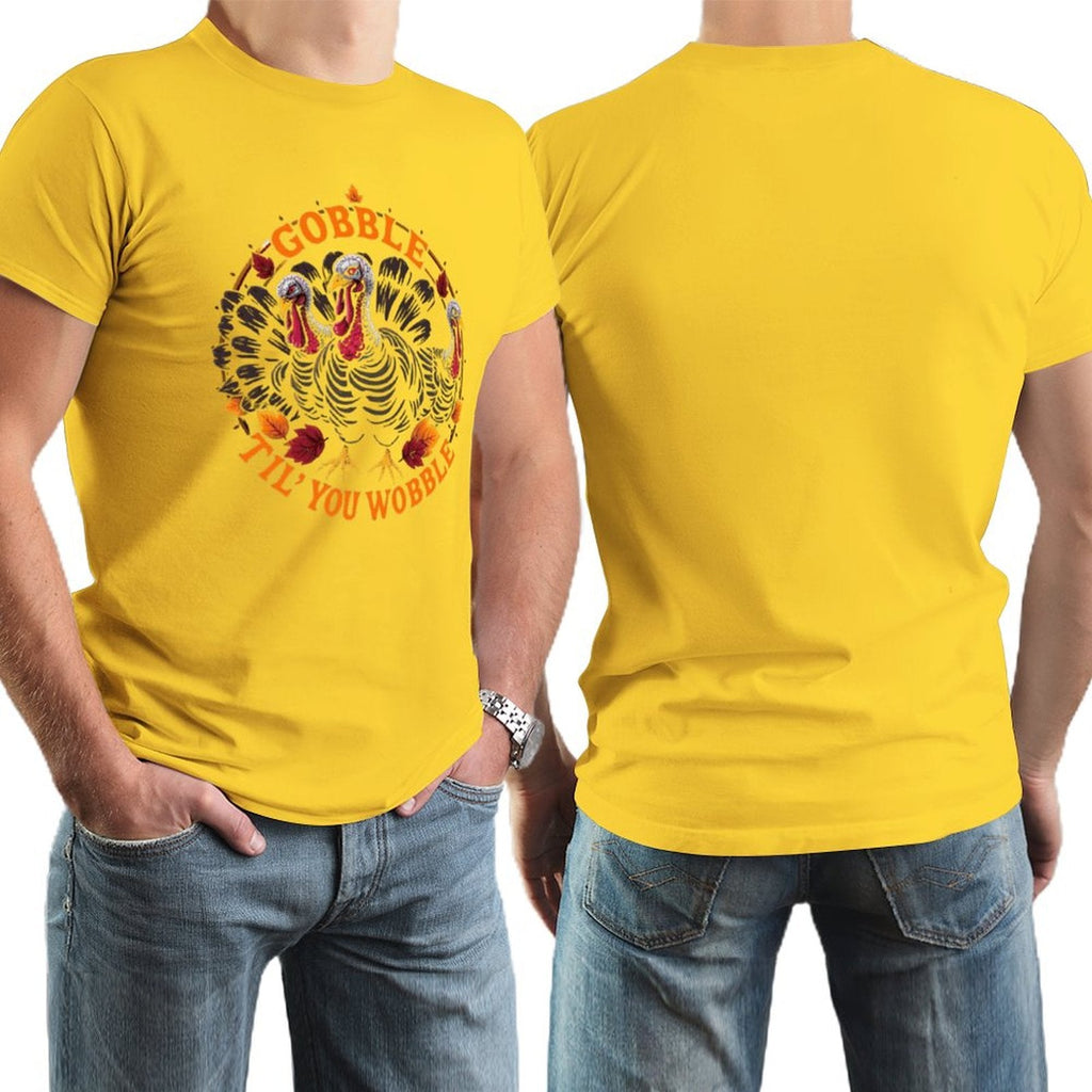 Munsieur Men's Tee Thanksgiving Collection "Gobble Til' You Wobble"