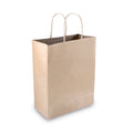 Premium Shopping Bag, Natural Twisted-Paper Handles, 10" x 4.5" x 13", Brown, 50/Box (091565)