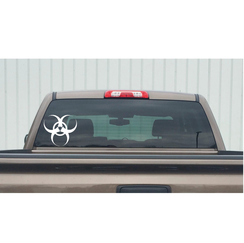 Biohazard Symbol Window Decal - Biohazard Symbol Window Sticker - 7406