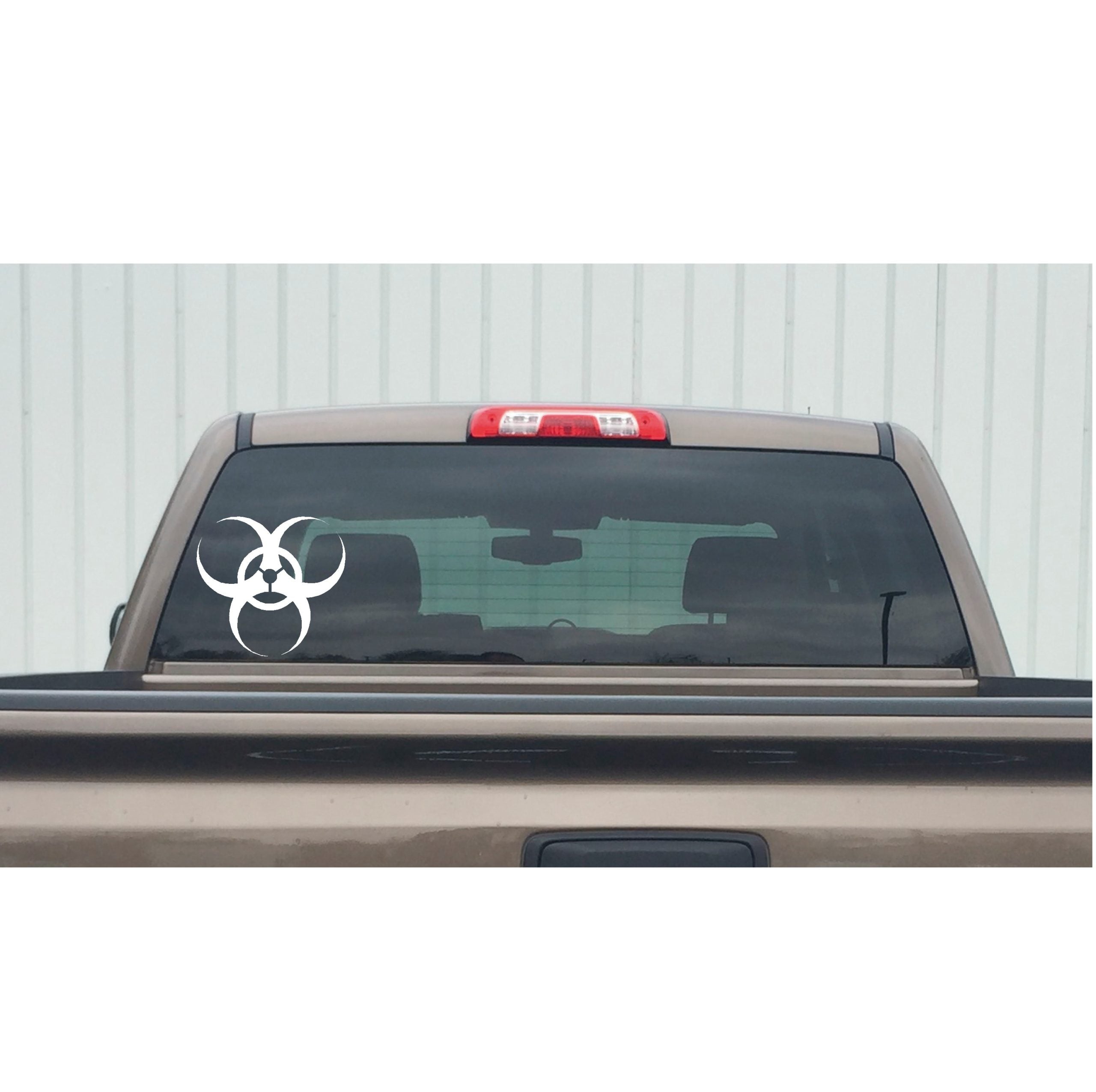 Biohazard Symbol Window Decal - Biohazard Symbol Window Sticker - 7406