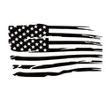 Distressed US Flag Decal - Distressed US Flag Sticker Window Decal - 7411