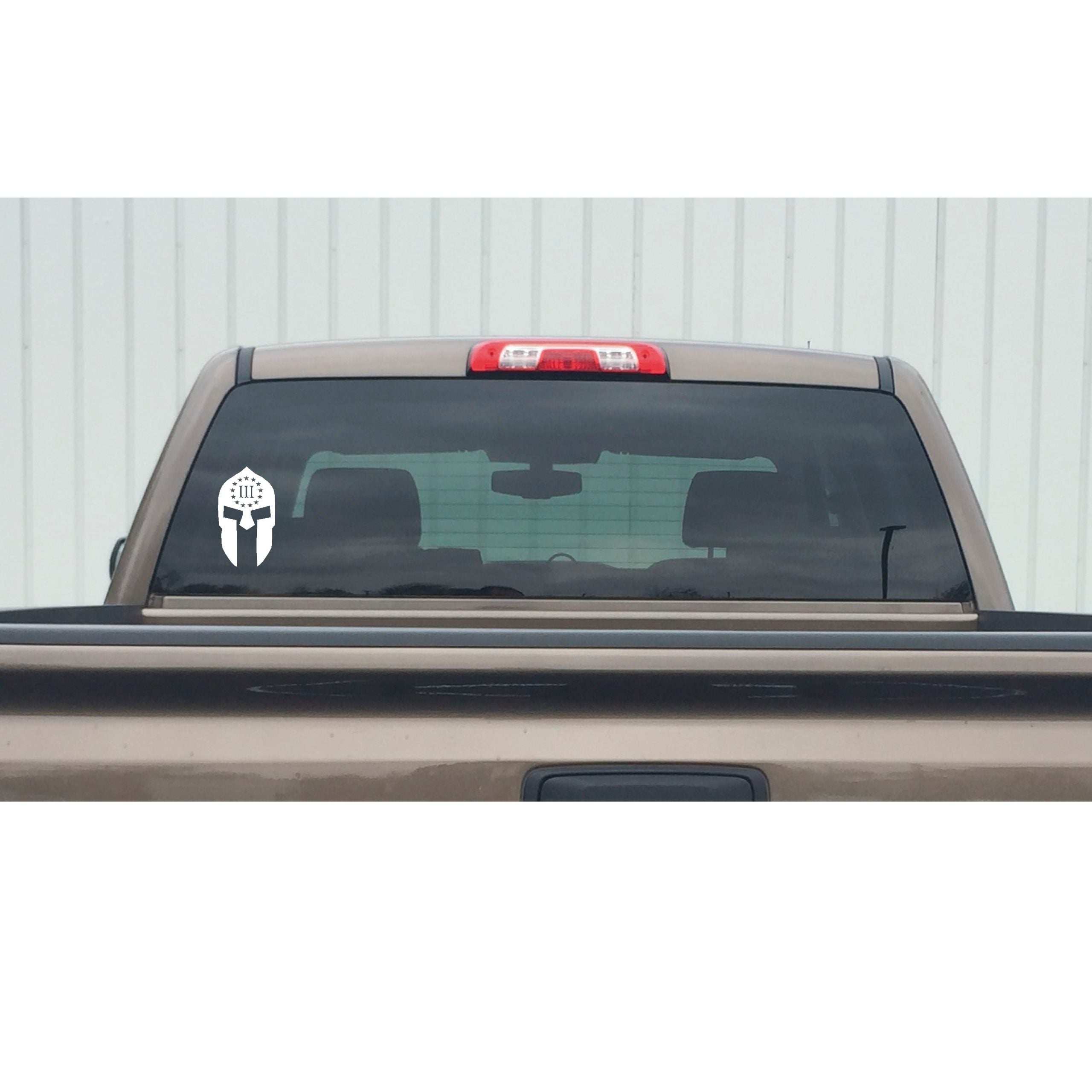 Three Percenter Helmet Window Decal - 3% Gladiator Helmet Sticker - 7412