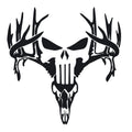 Punisher Hunting Decal – Dead Head Deer Skull Vinyl Sticker 7439