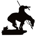 Native American Horseback Decal – Warrior on Horse Window Sticker – 7445