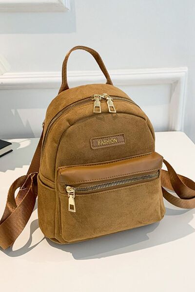 Chic Suede Adjustable Strap Backpack for Everyday Use