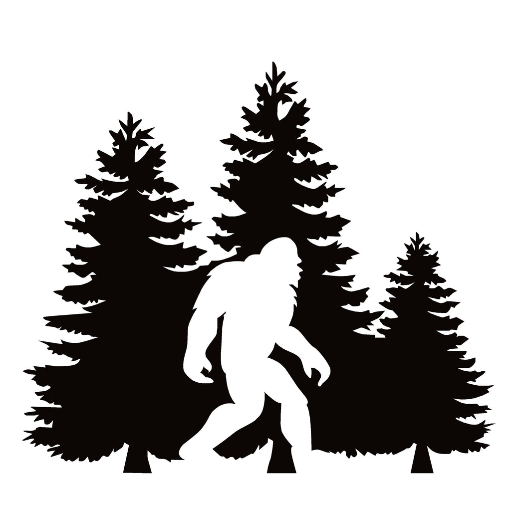 Bigfoot in Trees Decal – Bigfoot Forest Sticker - 7466